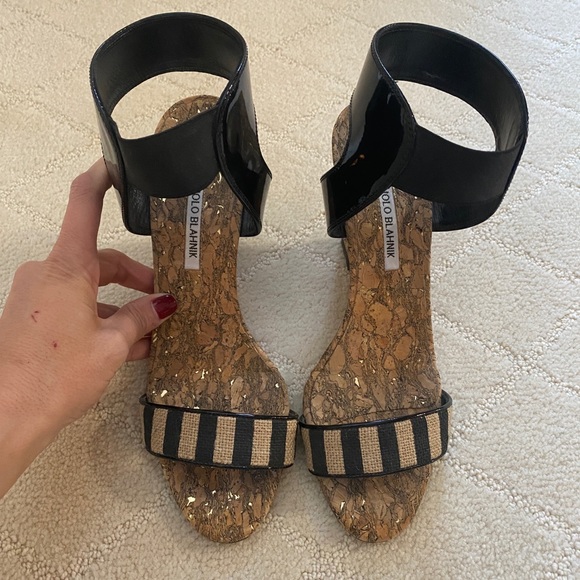 Manolo Blahnik Shoes - Manolo Blahnik  cork wedge sandal - so comfortable!